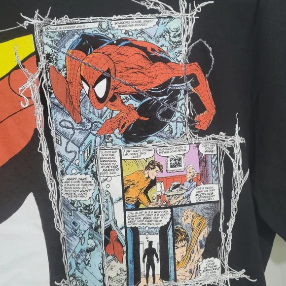 Men's Spiderman Profile Comic Book T-Shirt - Medium Marvel Brand New - Picture 4 of 10